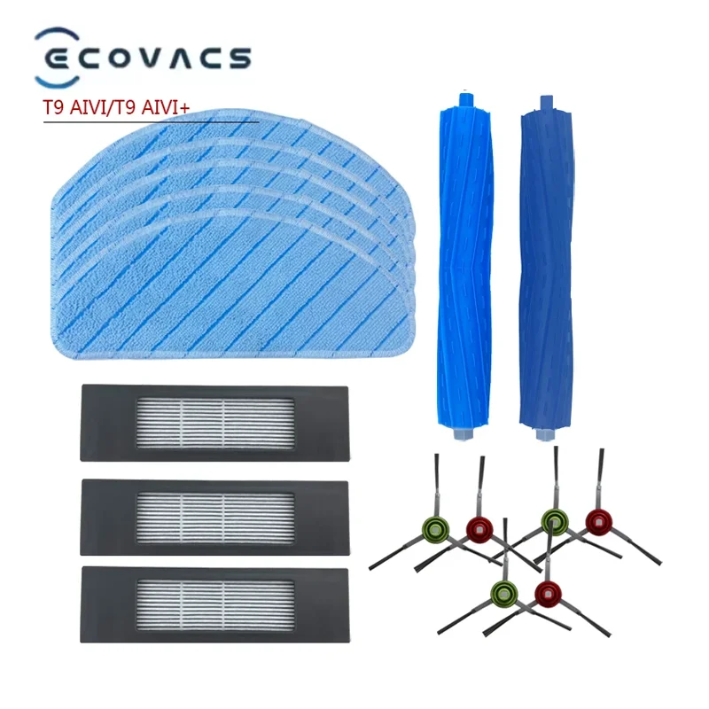 Сменные детали фильтра Hepa Ecovacs Deebot T9 AIVI T9 AIVI + основная боковая щетка тряпка аксессуары робот-пылесос