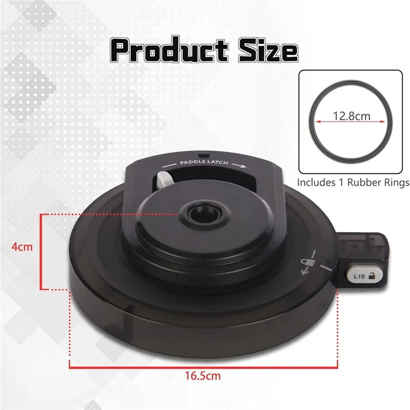 A98G-Outer Bowl Lid Replacement Part For Ninja NC500/NC501 NC500C/NC501C/NC501H/NC501HBL Ice Cream Maker Machine Model