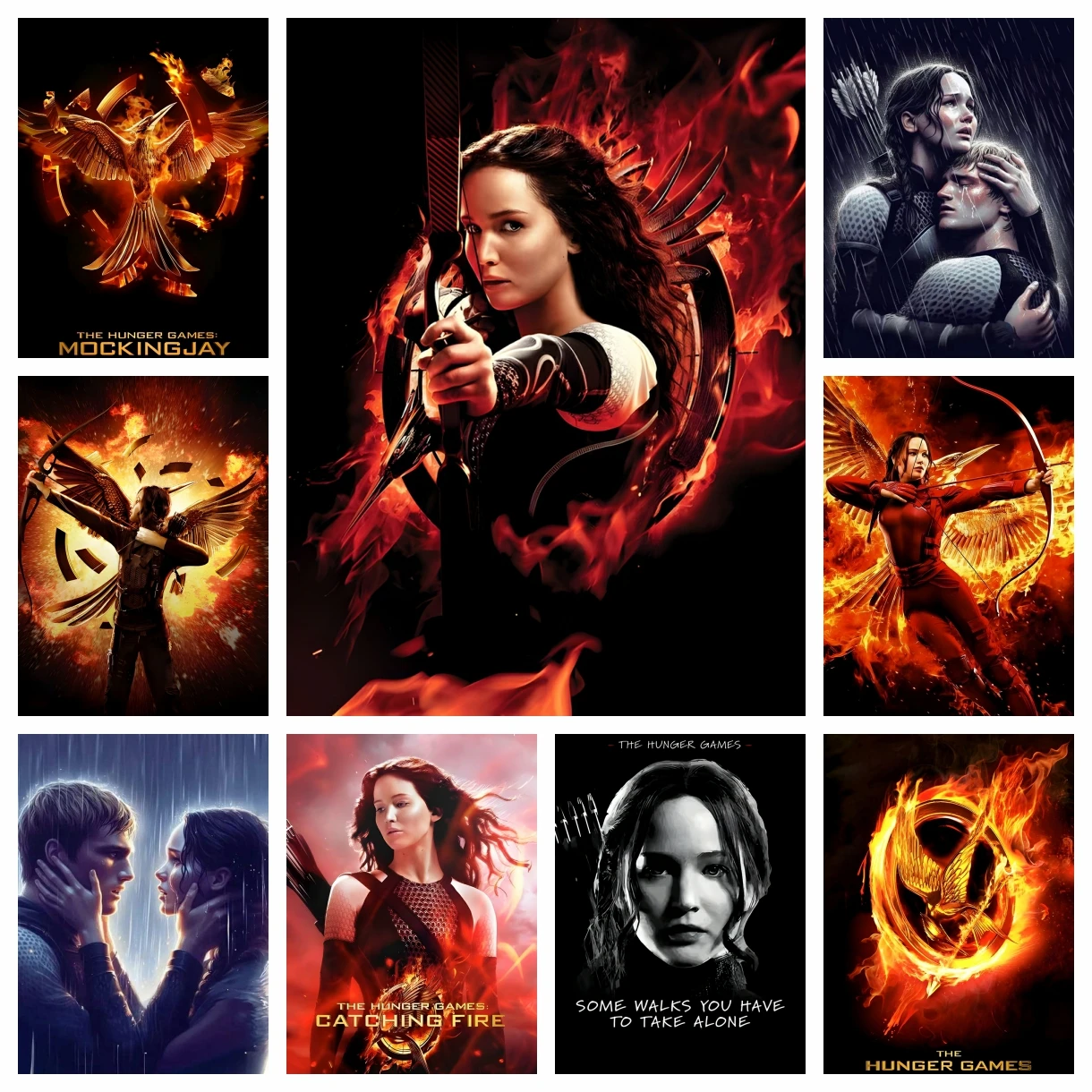 The Hunger Games DIY Diamond Painting Kit Movie Posters 5D Diamond Embroidery Mosaic Oil Painting Home Decor Hand Gift