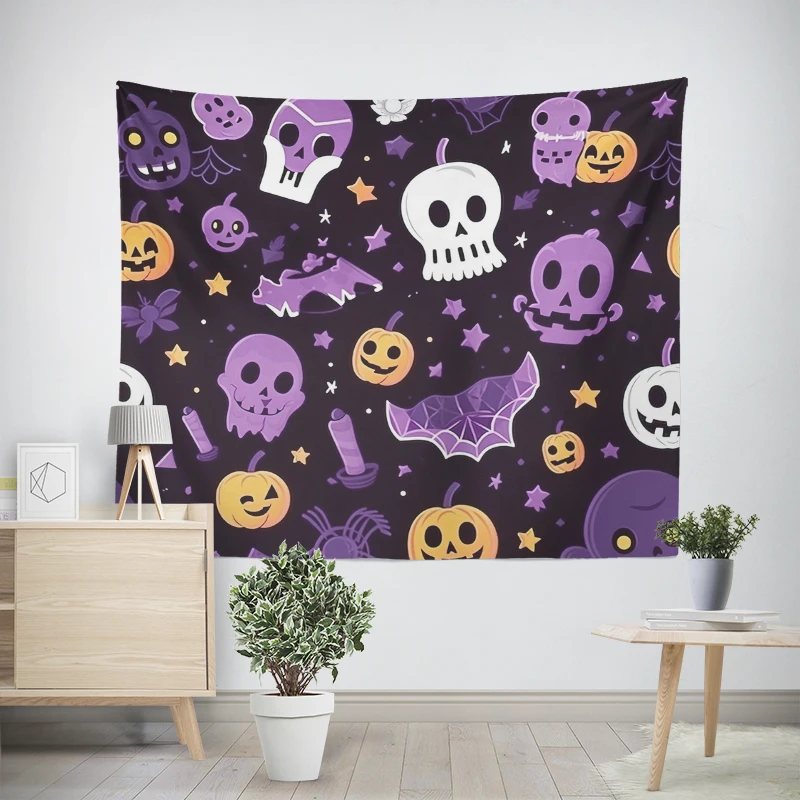 Home decorations modern room decor items wall tapestry aesthetic bedroom wall art large fabric tapestrys Halloween Autumn funny