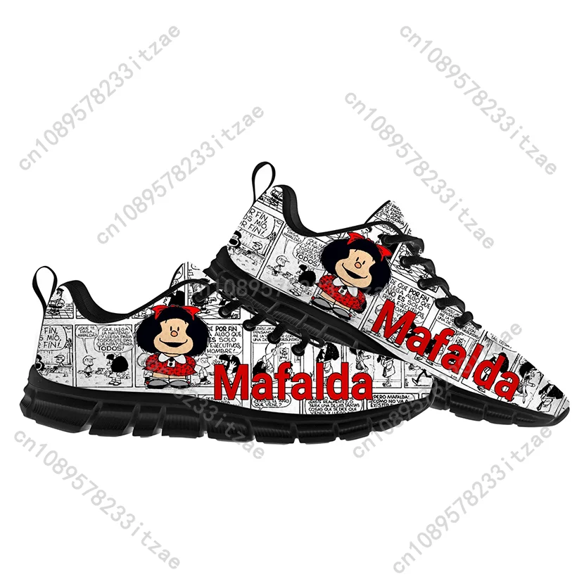 

Hot Cartoom Mafalda Sports Custom Shoes High Quality Mens Womens Teenager Fashion Sneaker Tailor Made Couple Built Shoes