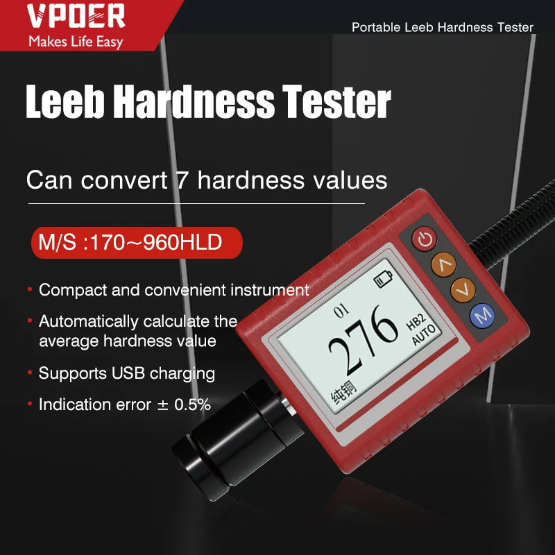 Portable Digital leeb hardness tester for metal stainless steel copper Aluminum Hardness Testing Machine HL HB HRB HRC HRA