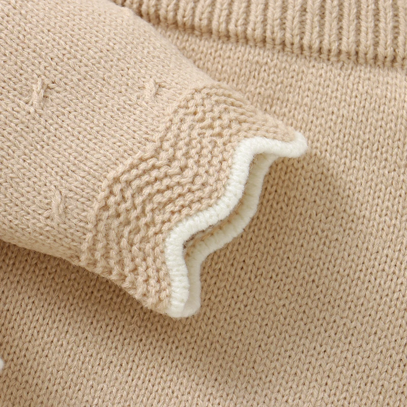 ベビー服セット冬ベージュ長袖ニット新生児セータープルオーバー - Toddler Legging Set のレビューと価格