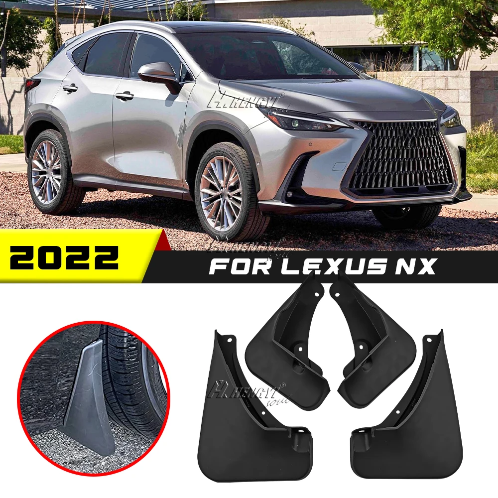 

1 Set Car Fender Mud Flaps For Lexus NX 2021 2022 2023 Splash Guards MudFlaps Front Rear Mudguards Auto Accessories