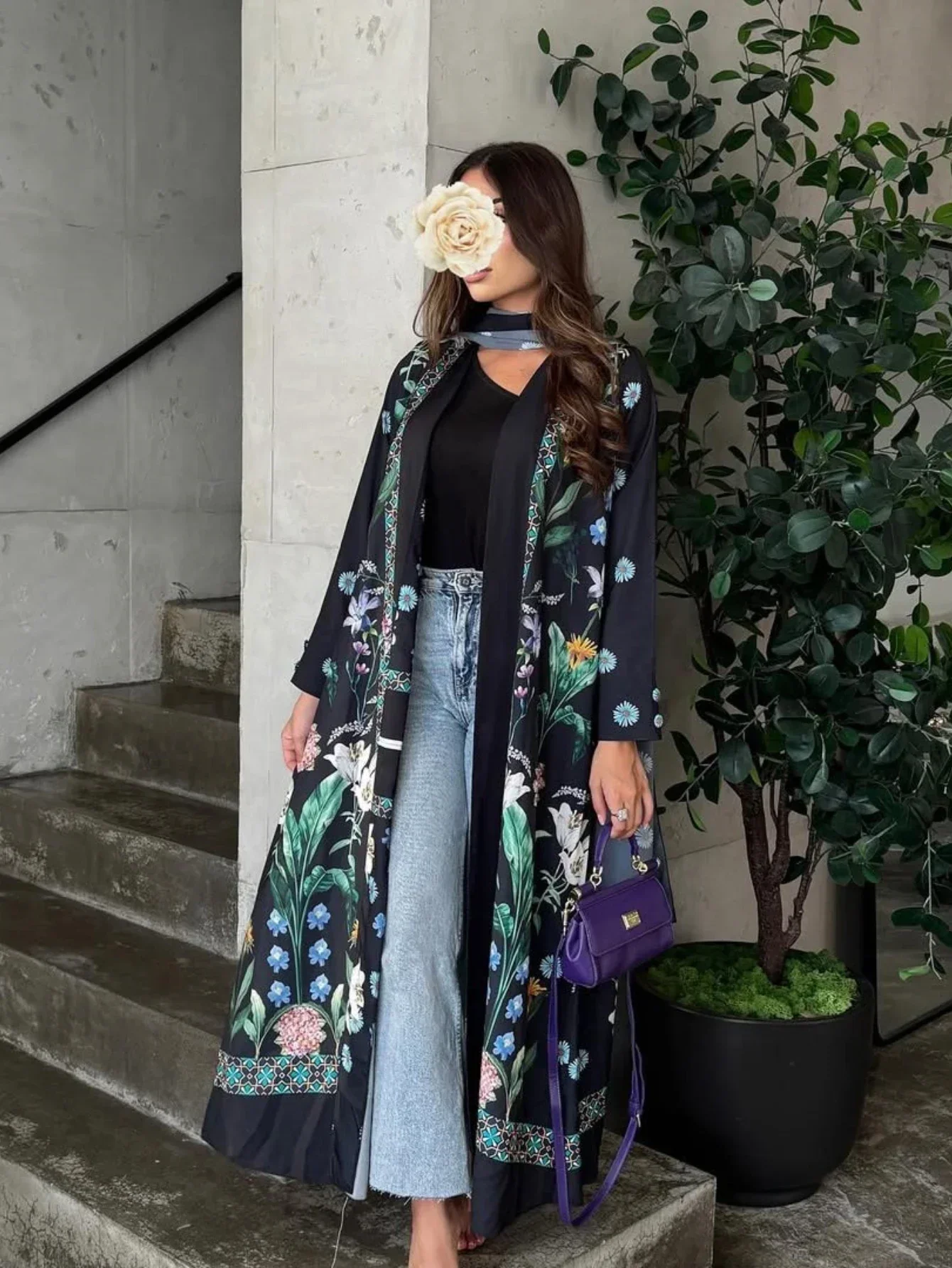 이드 여성 무슬림 아바야 스카프 프린트 가디건 드레스 파티 잘라비야 라마단 아바야스 베스티도스 라르고스 아랍 로브 모로코 카프탄 2026