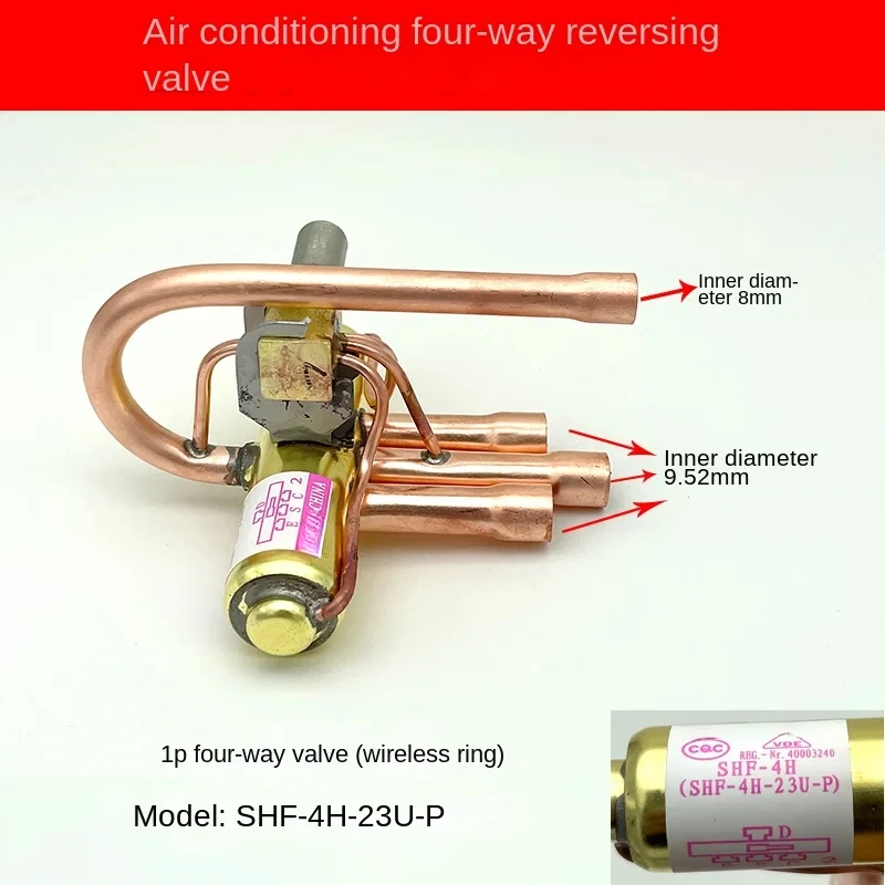 Suitable for three flowers, four-way reversing valve 1P 1,5 P-2P air conditioner air energy four-way valve accessories, coils