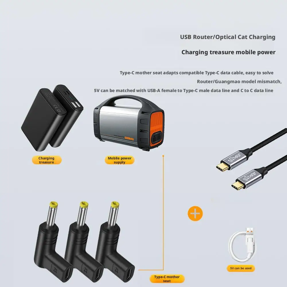 5V Typ-C zu DC Stromladegerät-Konverter für PSP 1000 2000 3000 Mini USB-C Ladeadapter