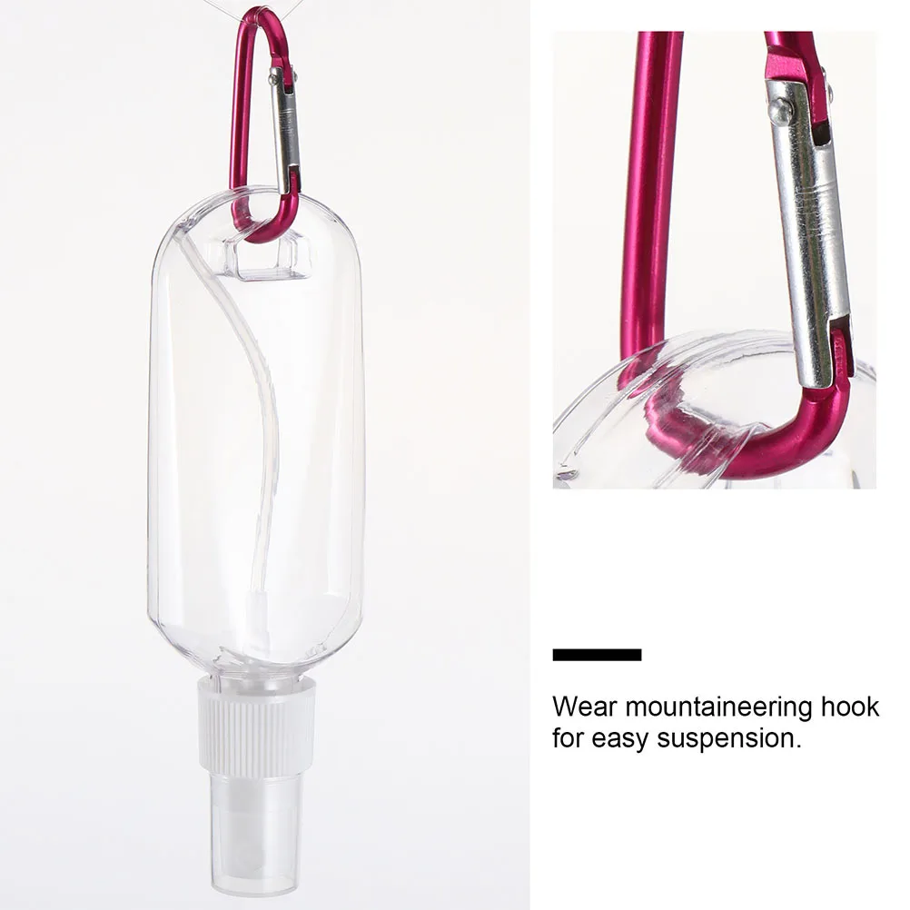 5 مجموعات من الزجاجات القابلة لإعادة الملء مع حاويات سفر مطهرة بخطاف، لوشن محمول لغسل الوجه، زجاجات يدوية للرحلة