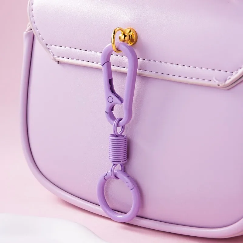1/5pcs Spring Clasp Openable Carabiner Keychain Hooks DIY Connector Buckle Durable Key Rings Accessories for Bag Decorations 3