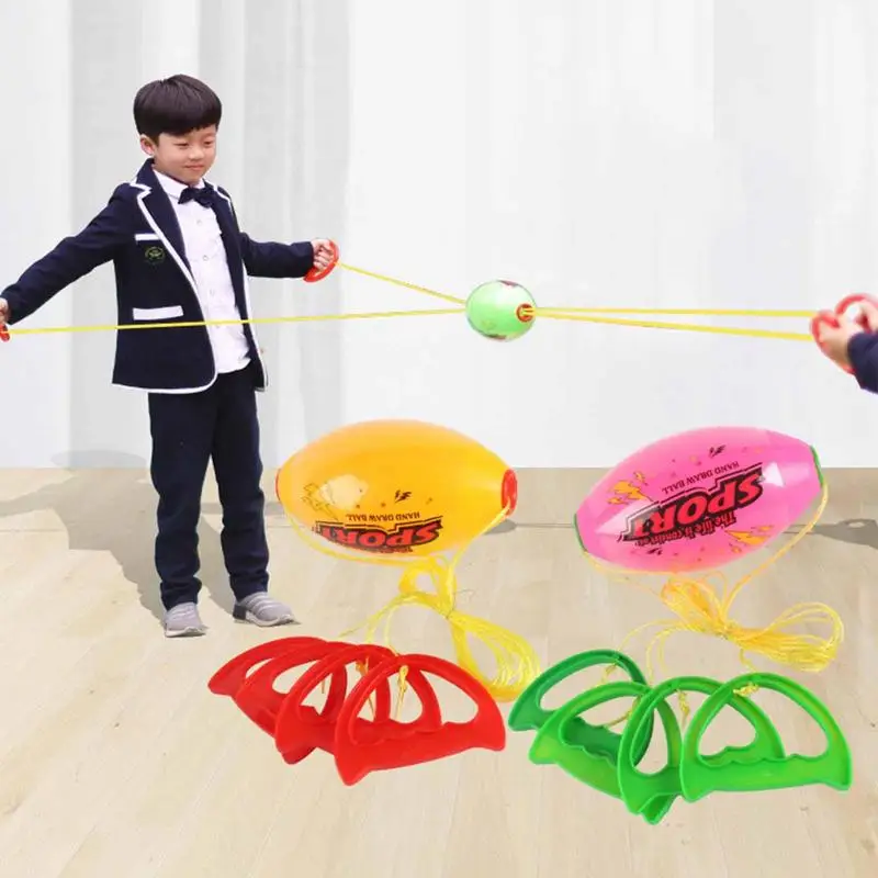 Children Outdoor Interactive Pulling Elastic Speed Balls Fun Collision Sensory Training Sport Games Toy For Kids Adults Gift