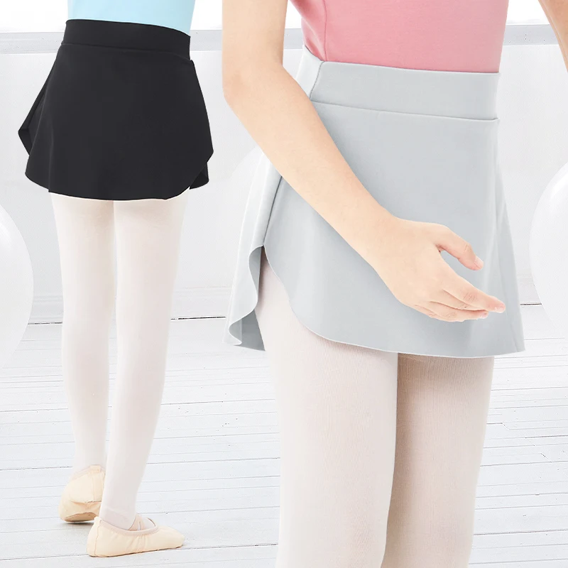 تنورة باليه سوداء للفتيات، تنورة رقص بخصر مطاطي للأطفال الصغار، تنورة باليه للأطفال، تنورة توتو بفتحة جانبية، تنورة قصيرة #3