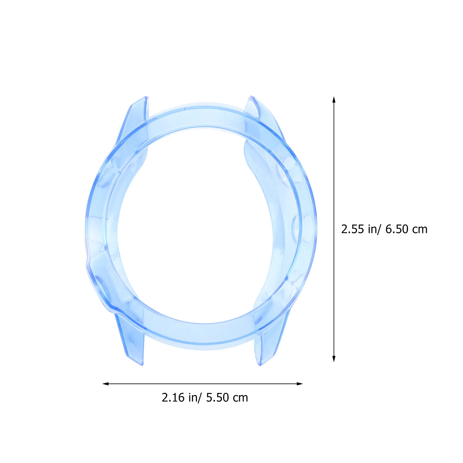 Transparent Blue Watch Protective Case for 6x Pro Full Front Cover Scratch Drop Bump Protection Easy Install Radian