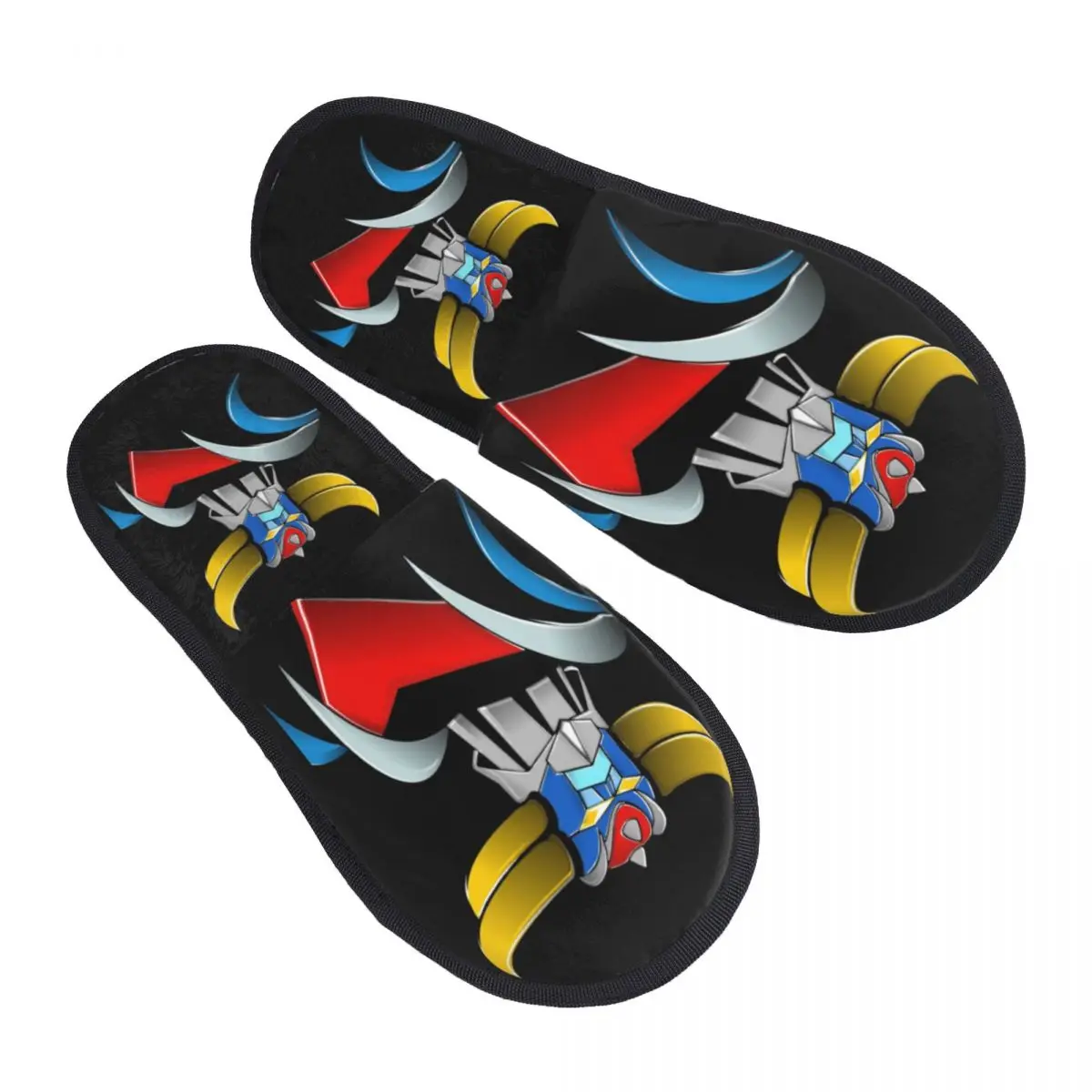 

Custom M-Megamans Memory Foam Slippers Women Soft Warm Anime UFO Robot Goldrake House Slippers