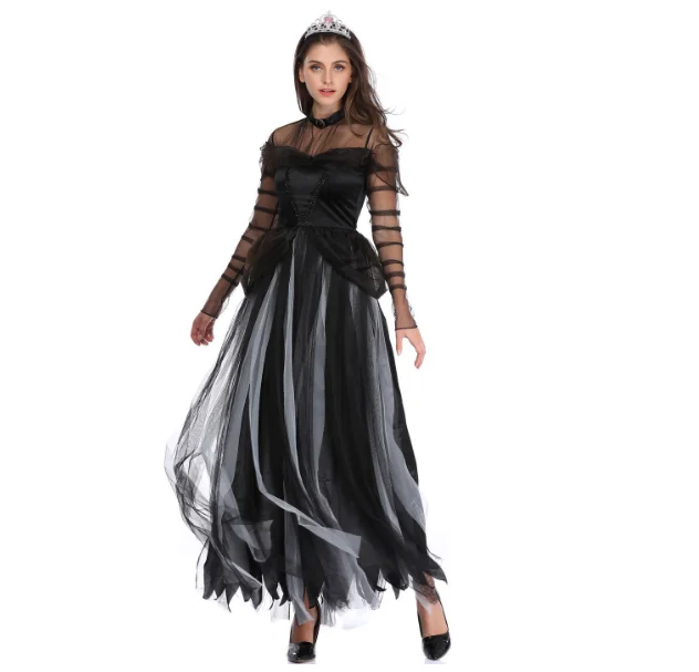 Spaventoso Horror Halloween Costume Cosplay Carnival Women Zombie Ghost Bride Vampire Devil Witcher Maxi Dress Party Stage abbigliamento