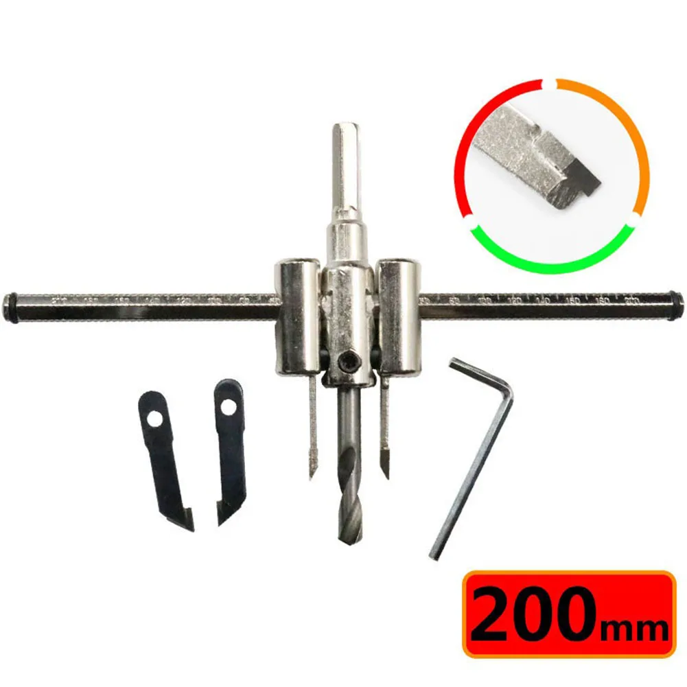 1set di punte da trapano per il taglio del foro del cerchio regolabile tipo di aeromobile Kit di taglio per sega per fori di perforazione in