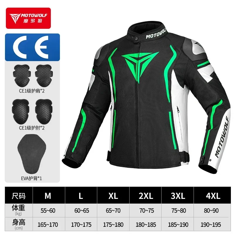 Men Autumn Winter Motorcycle Riding Jacket Waterproof Warm Anti‑Drop Locomotive Racing Coat Windproof Protective Knight Gear