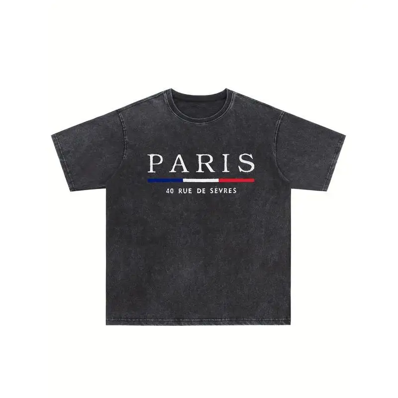 

Paris Graphic T-Shirt French Streetwear Vintage Oversized Tee Unisex Casual Top for Summer, Travel or Minimalist Outfit S-3XL
