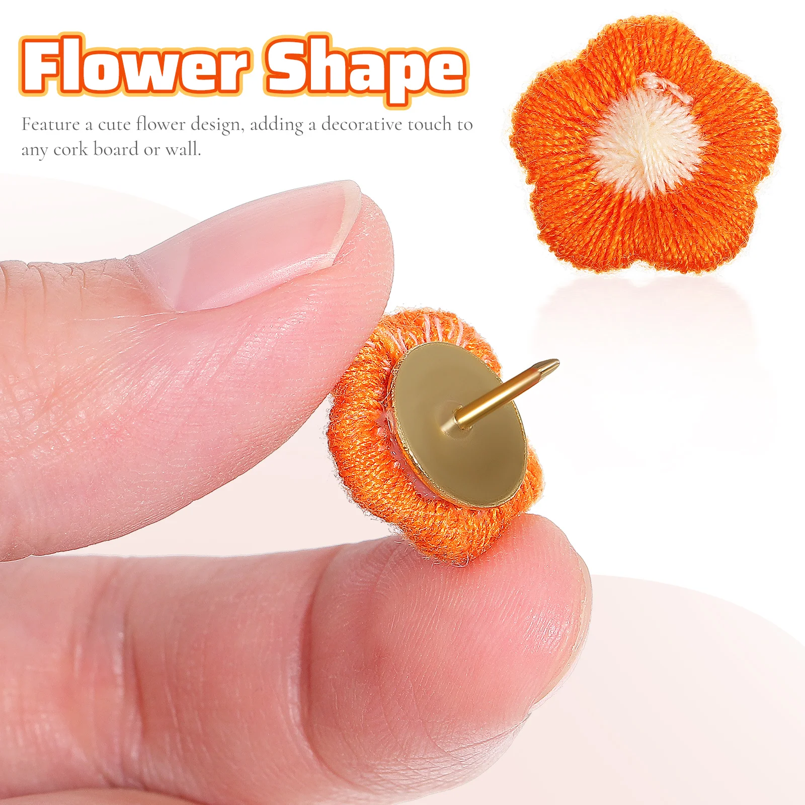 30Pcs Flower Push Pins Cute Decorative Thumb Tacks for Wall Cork Board Bulletin Board Use Flower Push Pins Cute Thumb Tacks