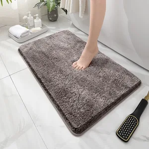 2PCS Soft Comfortable Thick Plush Floor Mat,Bathroom Floor Rug,Bedroom Carpet,Living Room Mat,Water Absorption Anti-Slip