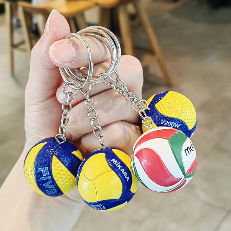 1 llavero de voleibol de PVC a la moda, adornos, regalos de voleibol de negocios, pelota de playa, deporte para jugadores, llavero de regalo para hombres y mujeres