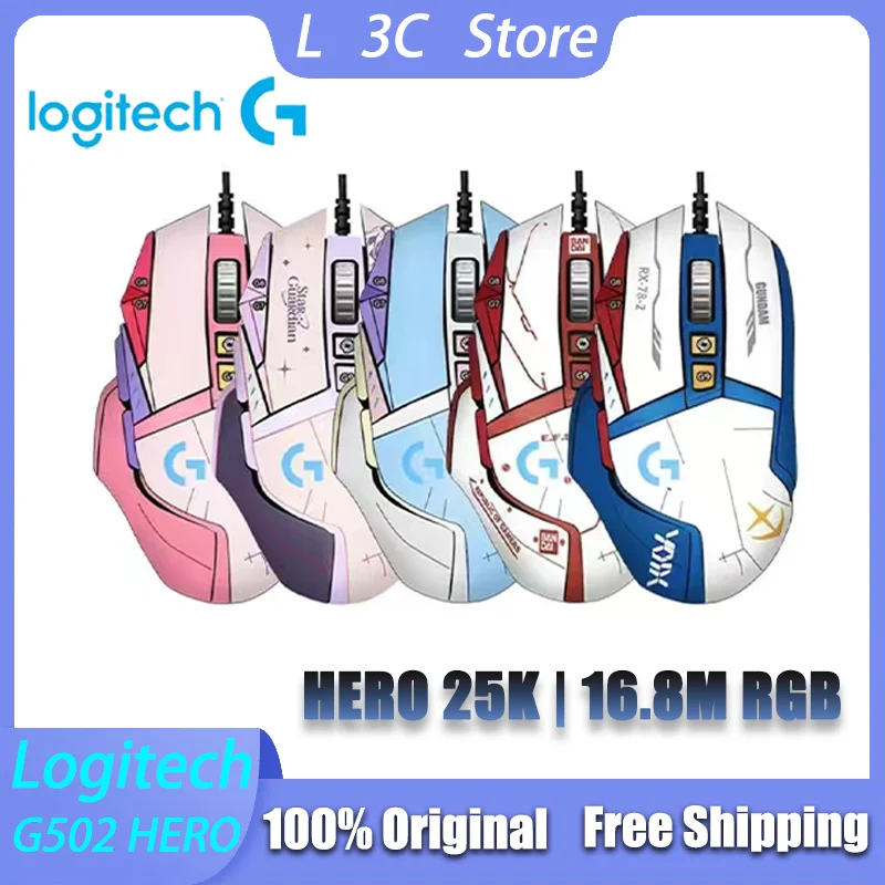 

Original Logitech G502 Hero Wired Mechanical Gaming Mouse USB 11 Programmable Buttons Ergonomics E-sports Gamer Big Hand Custom