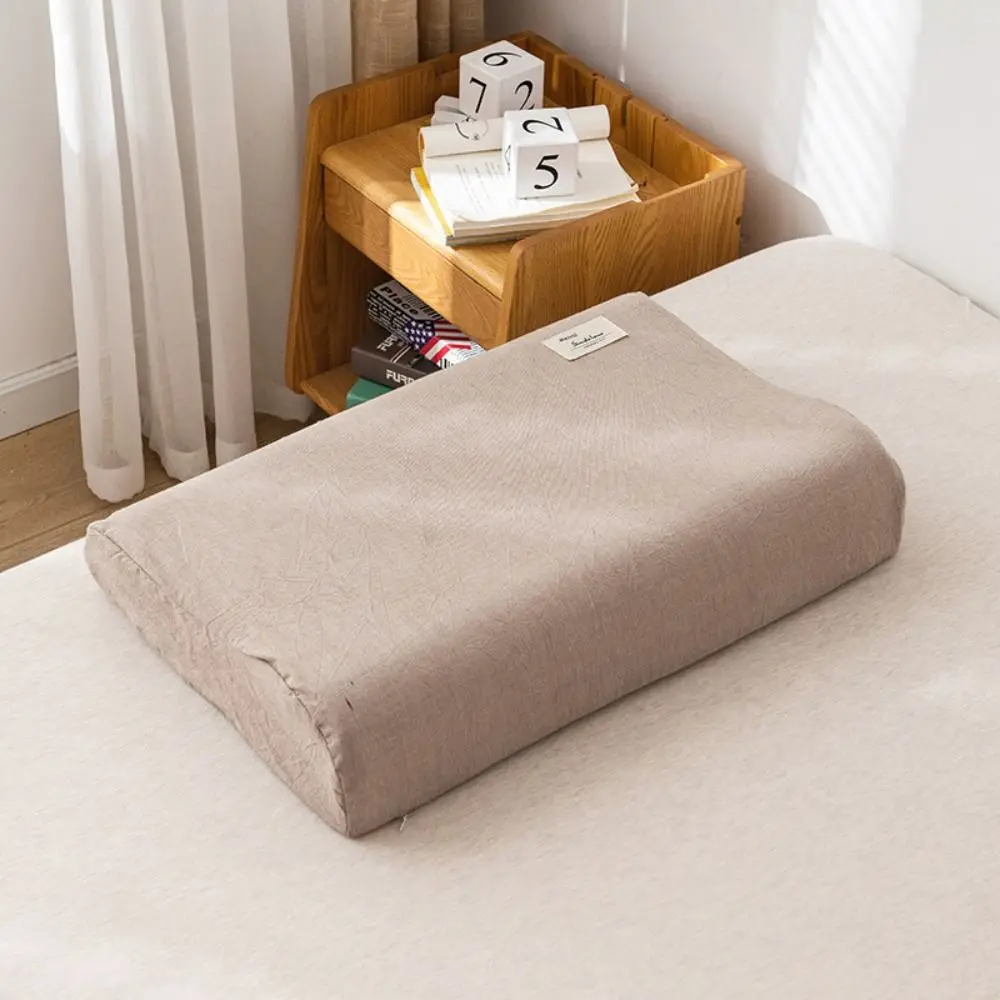 1PC Simple 30x50cm Latex Pillowcase Cotton Washable Memory Pillow Cover Comfortable Pillow Cover Case For Home Bedroom Sleeping