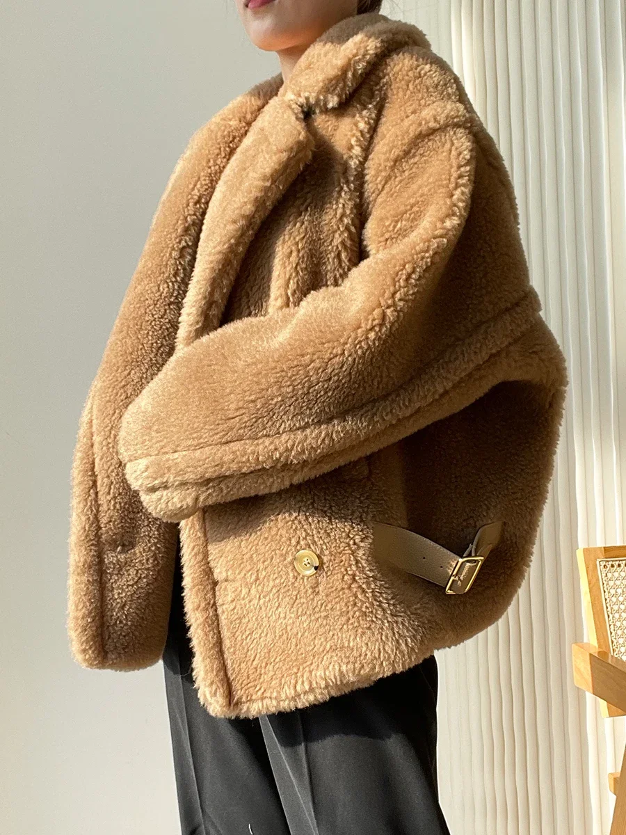 2022 Autumn And Winter New 1951 Commemorative Edition M Family Teddy Bear Coat Women\'s Short Jacket Grain Alpaca Coat