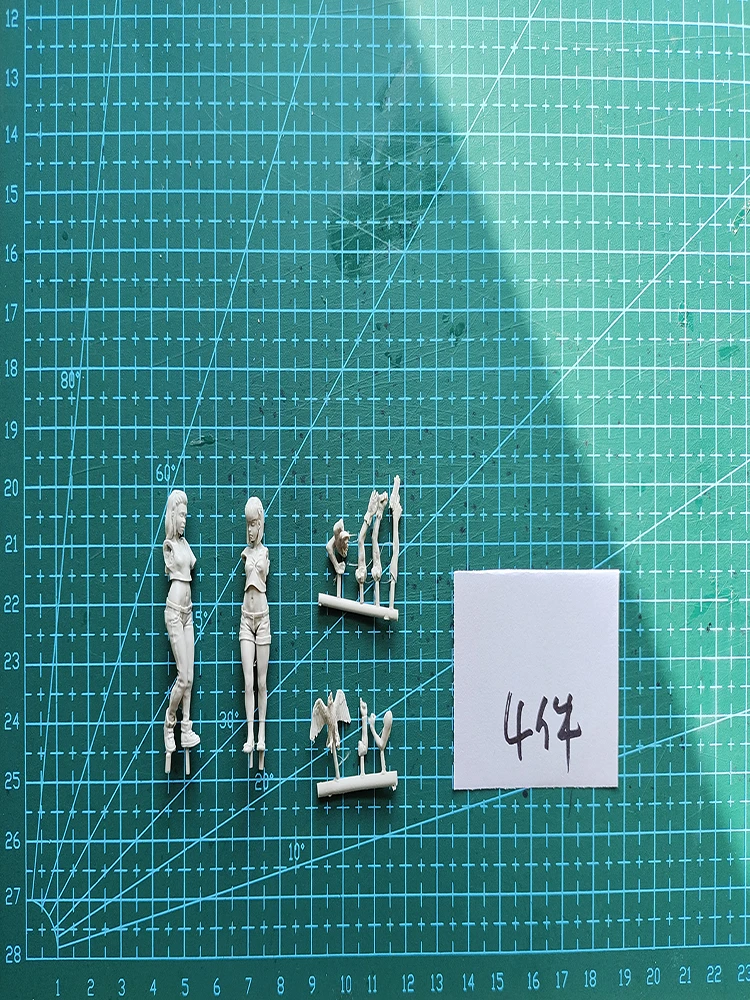 Unassambled  1/32  high 43mm ancient fantasy officer soldier stand Resin figure miniature model kits Unpainted