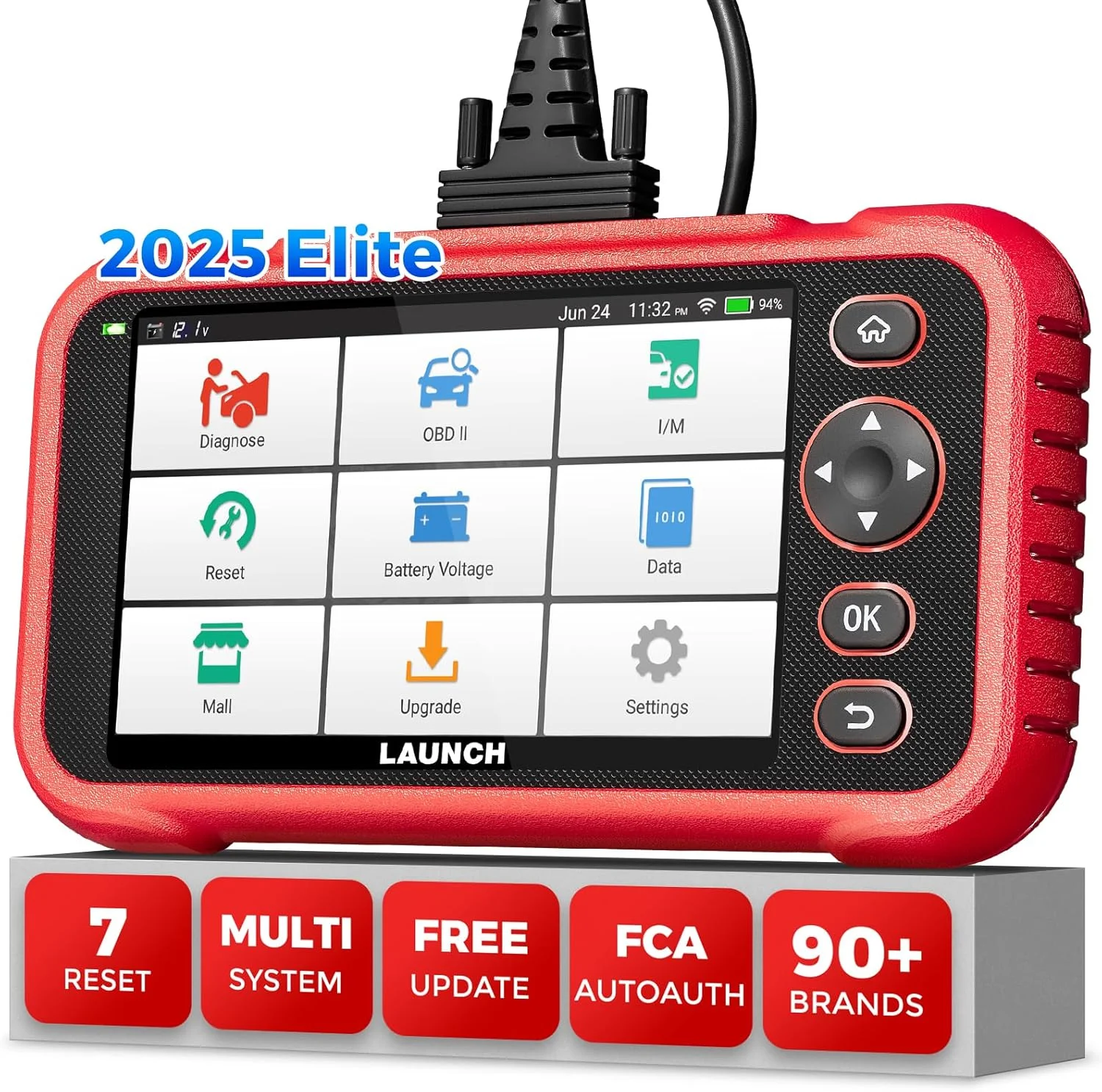 Escáner OBD2 de lanzamiento 2025 CRP123I V3.0, nuevo agregar CAN FD,DOIP, actualización gratuita de por vida, herramienta de diagnóstico de 4 sistemas con 7 reinicio