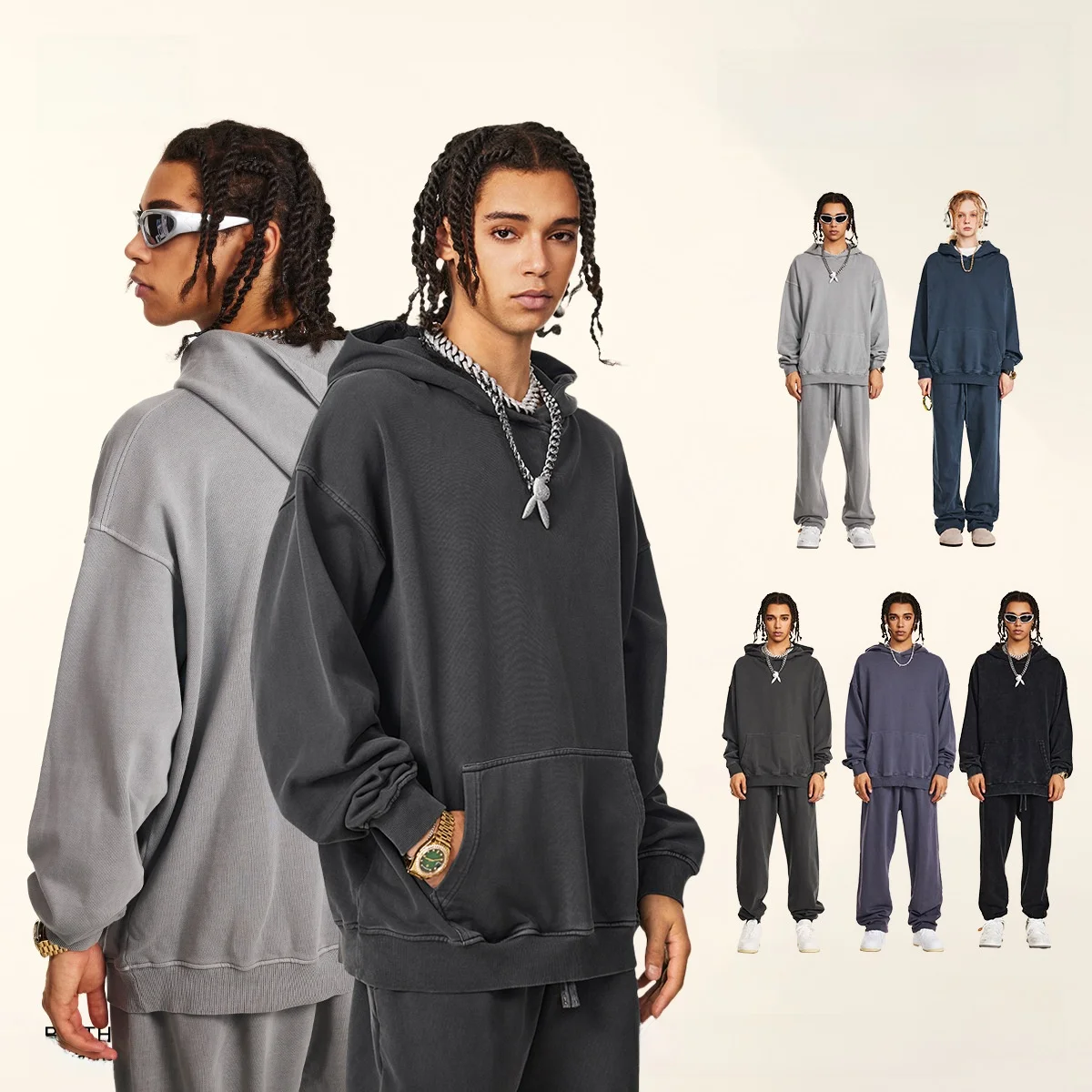 

Мужская толстовка Waed Bla American Sle в стиле ретро, свободного кроя, осенне-зимняя, вязаная, большого размера, хлопковая, цветная