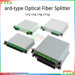 Optic Fiber Splitter Box 1x2 1x4 1x8 1x16 With SC APC Connector Steel Tube Internet Fiber Optical Mini Single Mode PLC Splitter