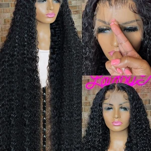 300% Dichte 40 46 Zoll tiefe Welle 13x6 HD HD Frontes menschliches Haar Perücken lose Wasser gebogen 6 Hauptverkäufe Peruqua Andulada - №4