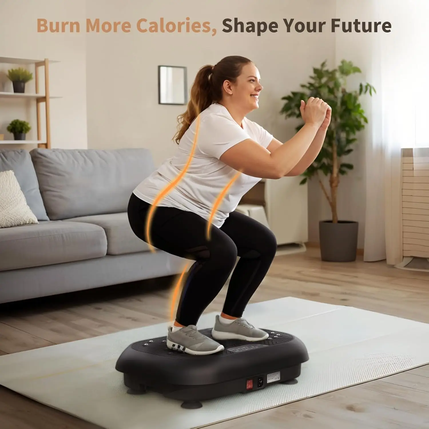 High Quality Intelligent Electric LCD Eco-Friendly Home Use Fitness Vibration Machine Vertical Plate 1-99 Speed Levels 200W