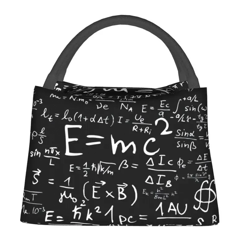 Physics Equations Insulated Lunch Bags for Women Resuable Geek Science Math Cooler Thermal  Tote Office Picnic Travel