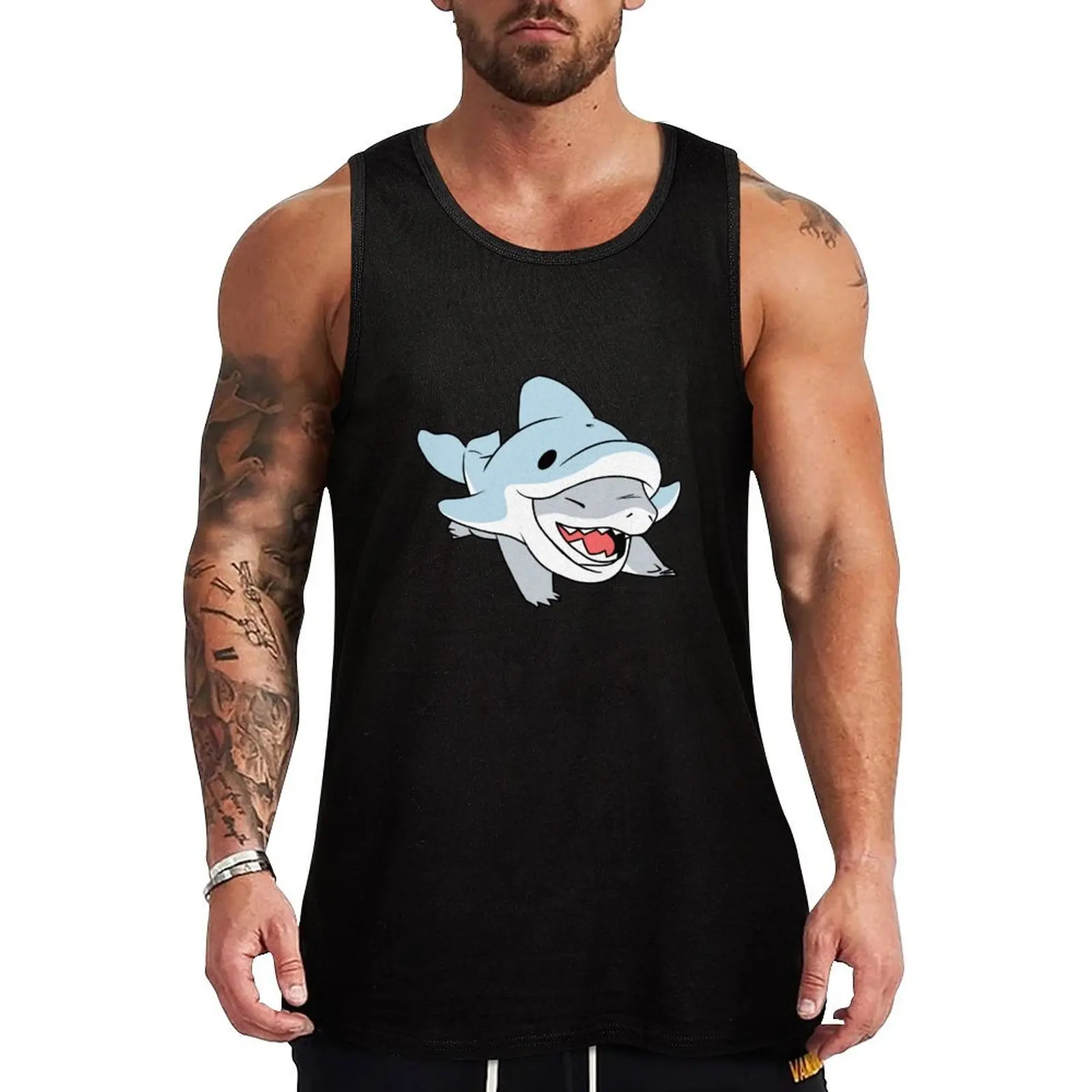 

Майка Jeff The Landshark с простым графическим принтом, без рукавов