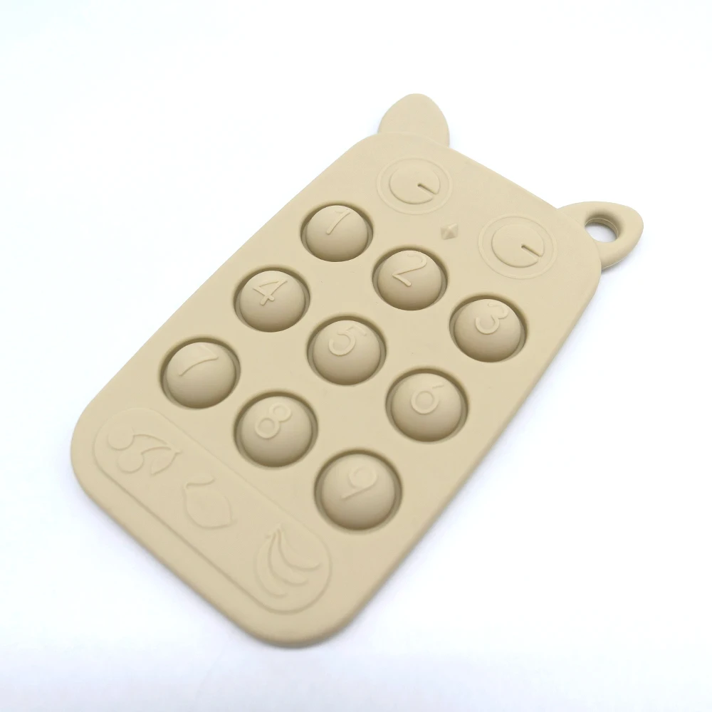 Massaggiagengive telecomandato in silicone per bambini Periodo dell'appetito orale del bambino Lenitivo telecomando Dentizione morsi Giocattoli in silicone