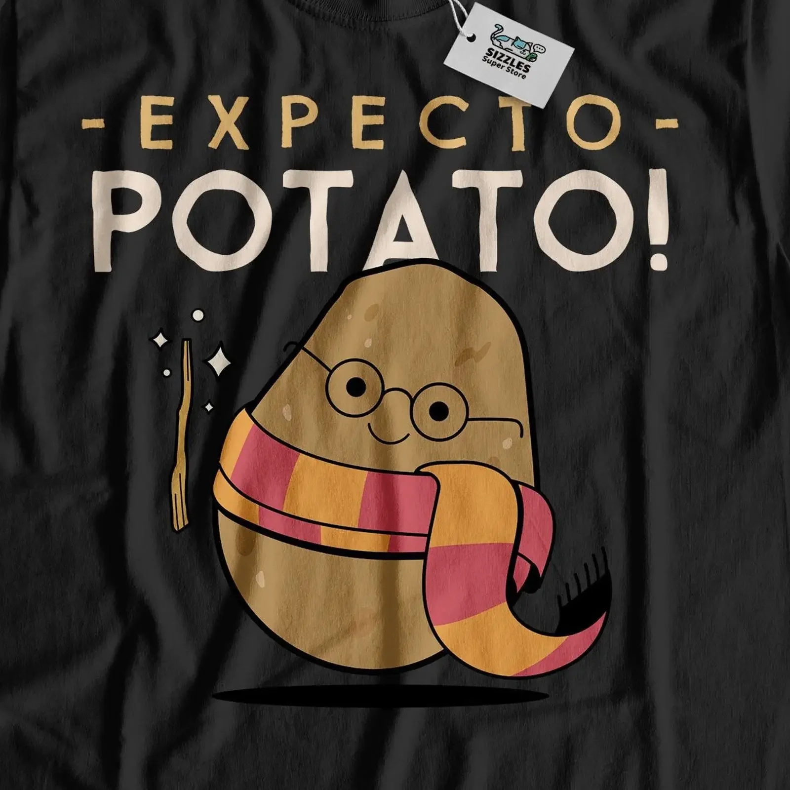 Expecto Potato Wizard T Shirt amp Magic Wand s vintage Washed designer clothes Comfortable Stylish homme fashion Versatile