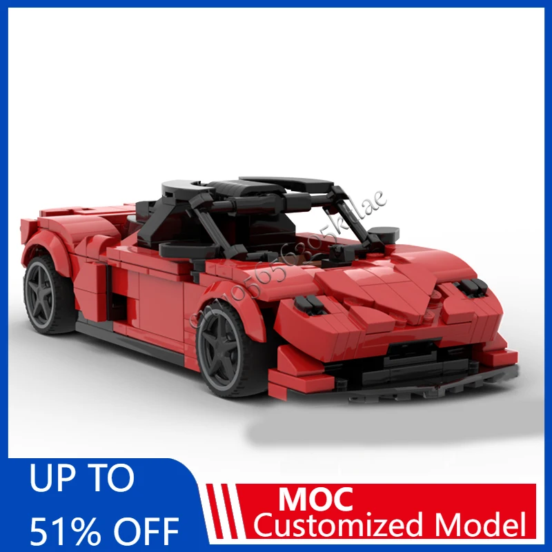 

334 детали Moc Technology Racing, красная модель суперкара, строительные блоки, скоростной автомобиль, кирпичи, игрушки для детей и взрослых, специальные рождественские подарки