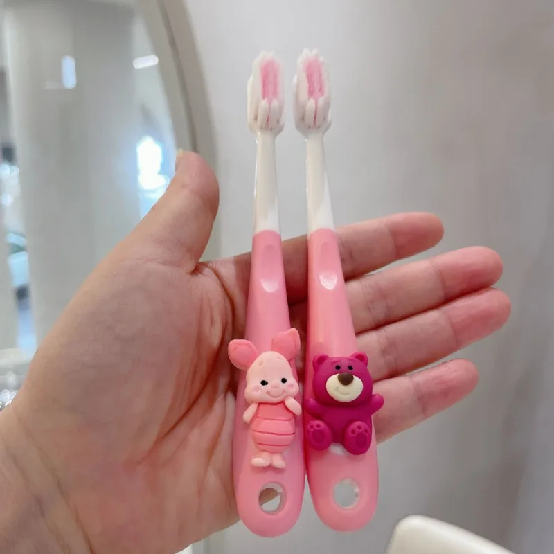 Disney Pooh Bear Stitch Toothbrush Soft Bristles Cartoon Children Tooth Brush Teeth Deep Cleaning Girl Dental Oral Care Brushes