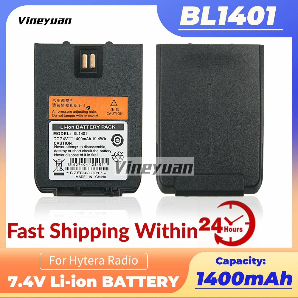 Imagem -02 - Bateria de Substituição para Hytera Hyt X1p X1e Z1p X1pi-u1x1pi-v1 Z1p f3 2x 1400mah Bl1401