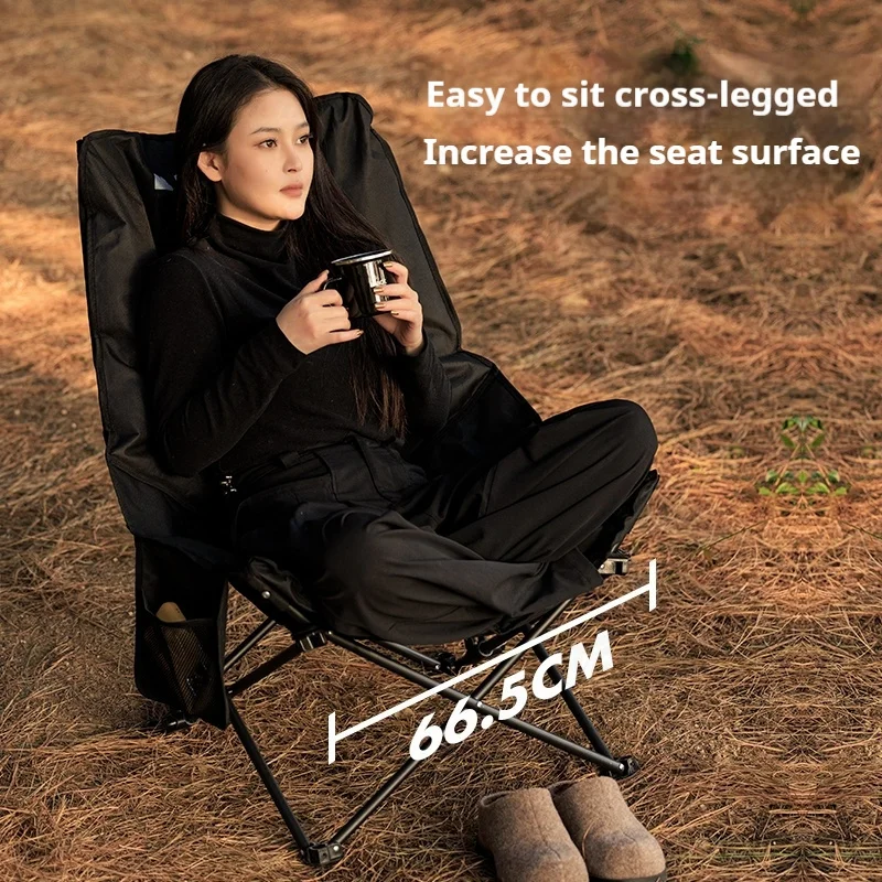 

Naturehike BLACKDOG Folding Moon Chair Camping Thickened Lounger Adjustable Portable Fishing Beach Chair Outdoor Leisure Chair