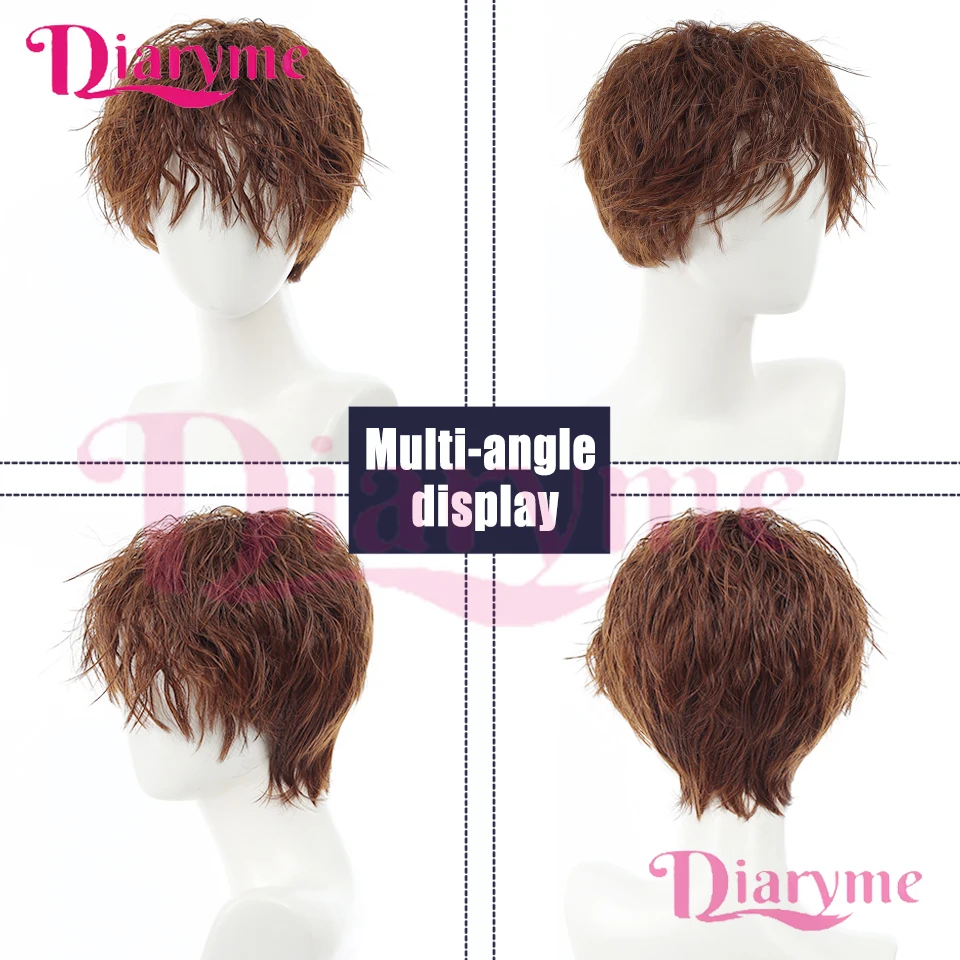 شعر مستعار صوف صناعي مجعد 12 سم للجنسين شعر مستعار قصير ناعم ومنفوش ومجعد مناسب للمبتدئين في المهرجانات اليومية #4