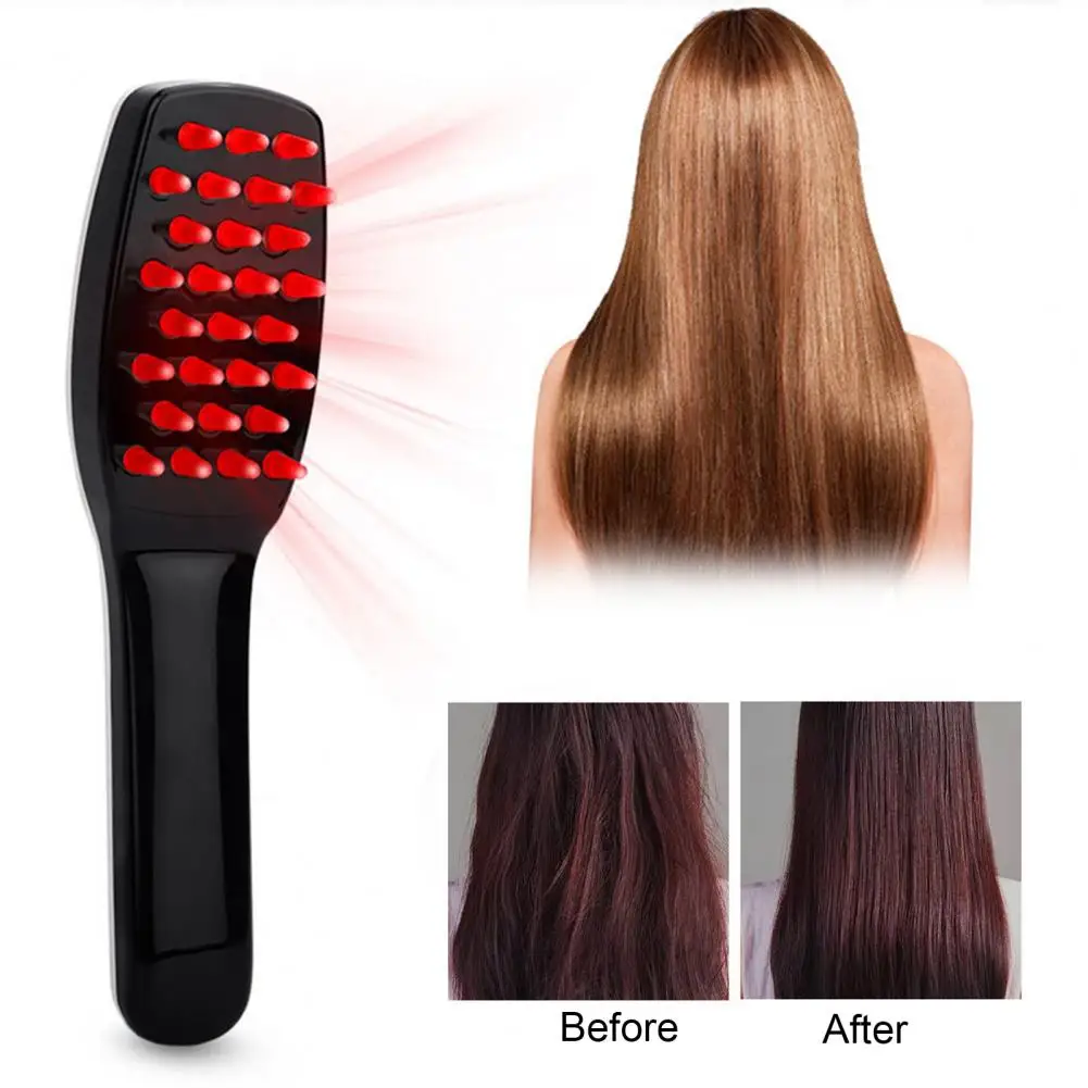 Electric Hair Growth Comb Professional Scalp Massager Red Blue Light Therapy Hair Loss Treatment Portable Electric Massage Brush