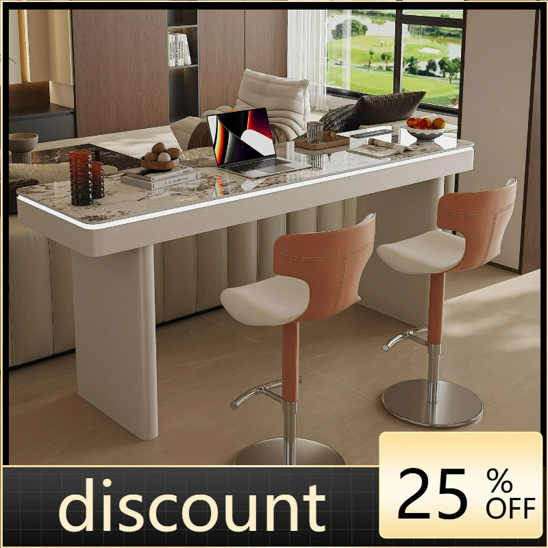 

LTT Living Room Sofa Postmodern Minimalist Italian Vintage Home Long Desk and Chair Combo