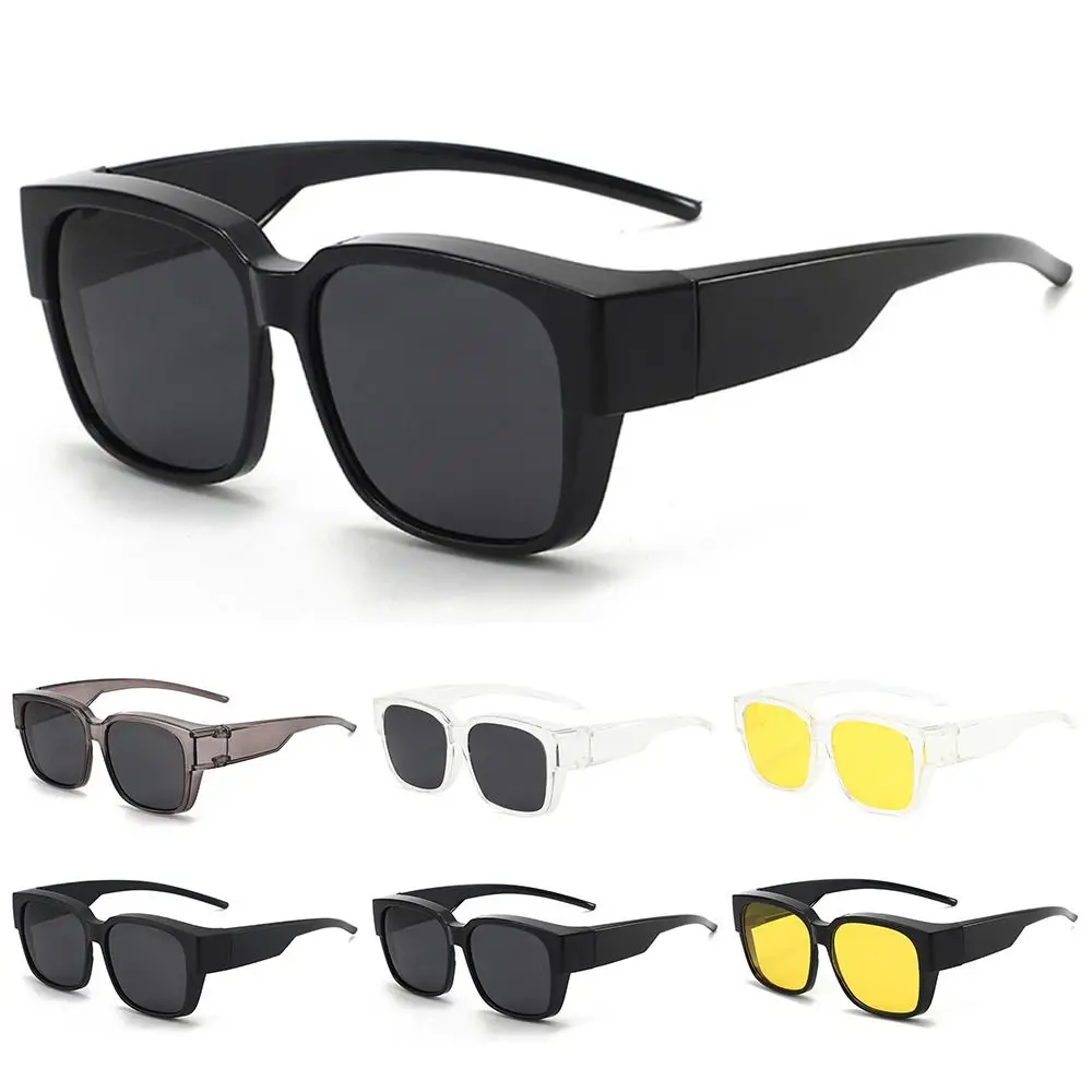 UV Protection for Driving Riding Sun Glasses Wrap Around  Square Shades Fit Over Glasses Sunglasses