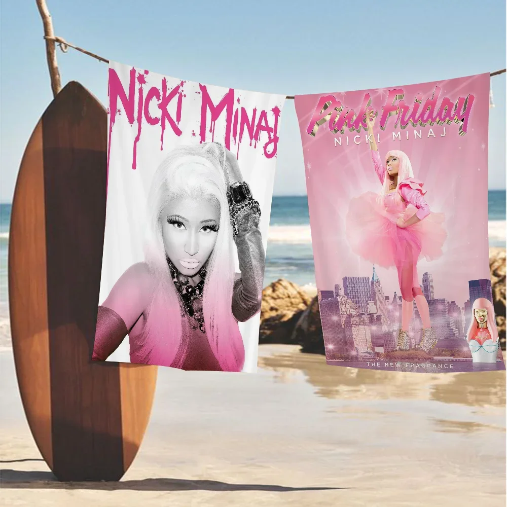 Rapper N-Nicki M-Minaj Beach Towel For Kids Personalized Bath Towel Pool Vacation Gift Picnic Party Gift