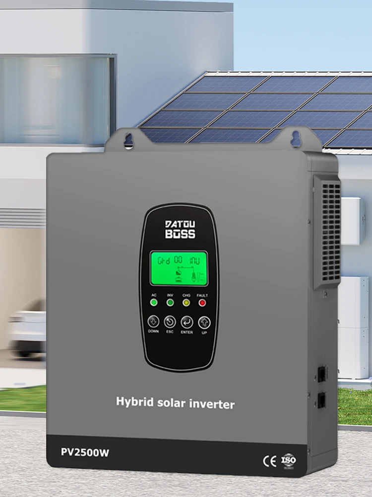 DATOUBOSS 12V 1800W Hybrid-Solarwechselrichter mit integriertem MPPT-Laderegler, netzunabhängiger Wechselrichter für Solaranlagen im Haushalt