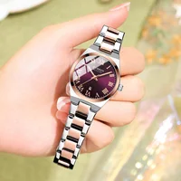 Relojes CURREN de cuarzo a la moda para mujer, números romanos, reloj de pulsera sencillo y elegante de acero inoxidable para mujer