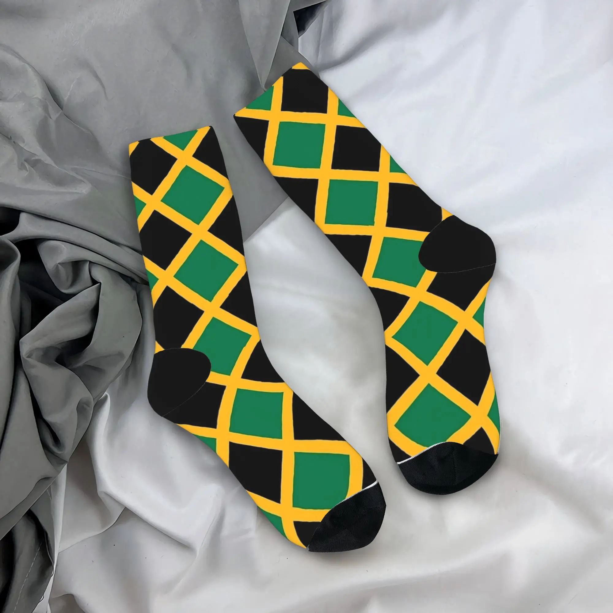 

Couple Socks Jamaica National Flag Bold Design Stockings Non Slip Warm Soft Socks Autumn Funny Printed Climbing Socks