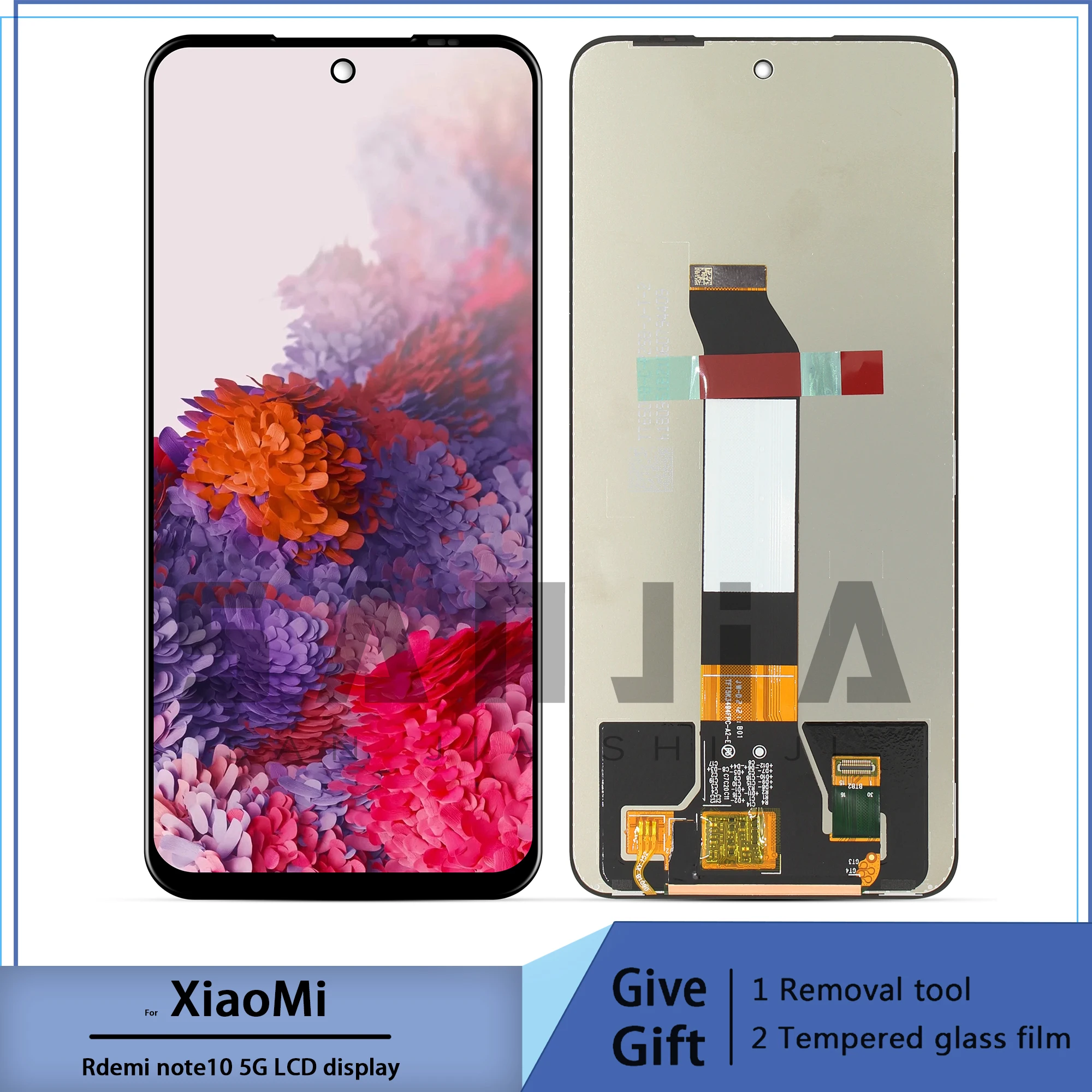 For LCD Display Touch Screen Digitizer Assembly with Frame, Xiaomi Redmi Note 10 5G, M2103K19G, POCO M3 Pro 5G, M2103K19PI